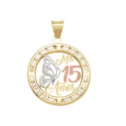 Dije «MIS 15 AÑOS MARIPOSA» oro 10k
