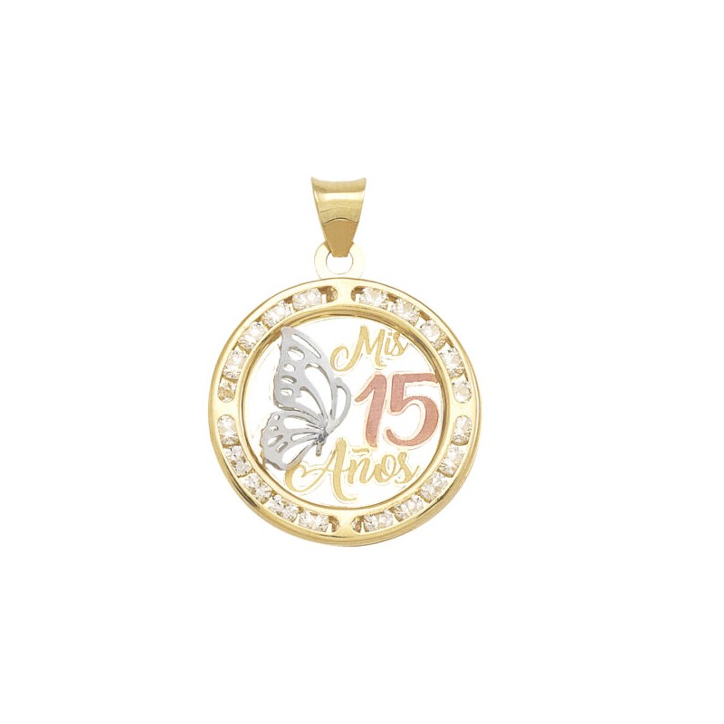 Dije «MIS 15 AÑOS MARIPOSA» oro 10k