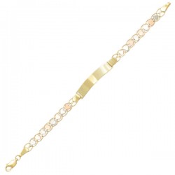 Esclava para Niños «CORAZON BRILLANTE» Oro 10k