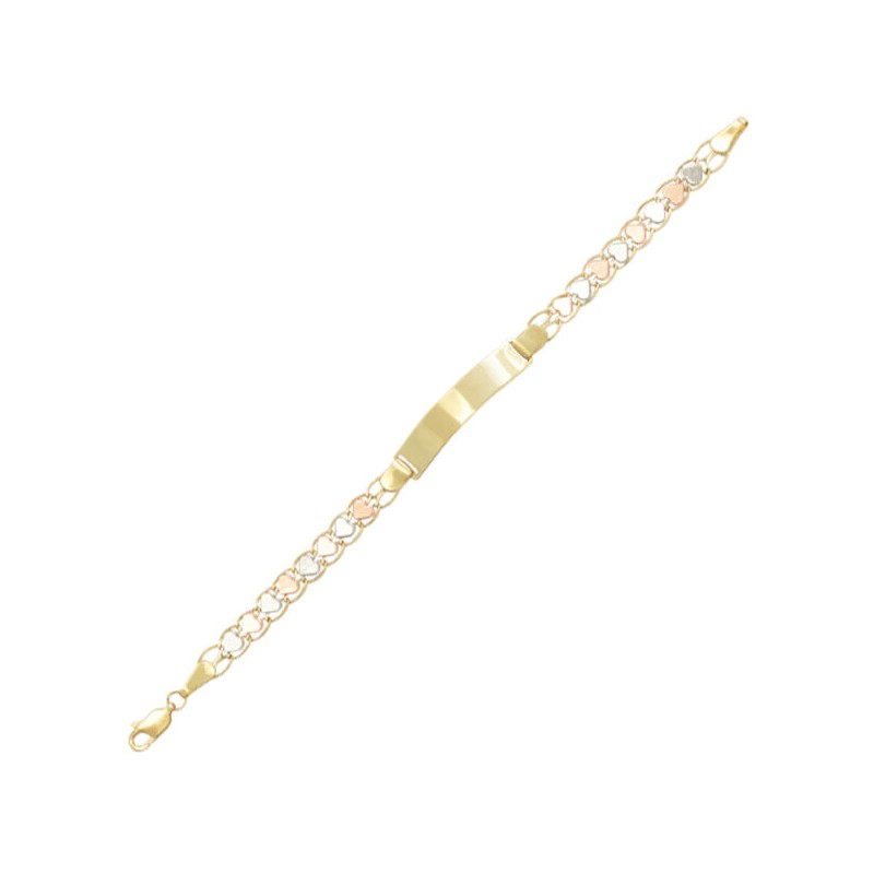 Esclava para Niños «CORAZON BRILLANTE» Oro 10k