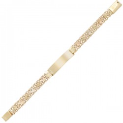 Esclava para Niños «CORAZON DE FLOR» Oro 10k