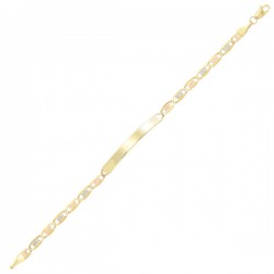 Esclava para Niños «DIAMANTADA TRES OROS» Oro 10k