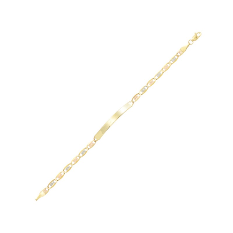 Esclava para Niños «DIAMANTADA TRES OROS» Oro 10k