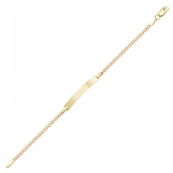 Esclava para Niños «ESLABON BICOLOR» Oro 10k