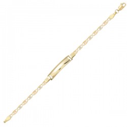 Esclava para Niños «TRES OROS DIAMANTADA MEDIANA» Oro 10k