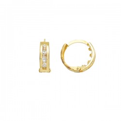 Huggie Piedras Brillantes 1.0 cm