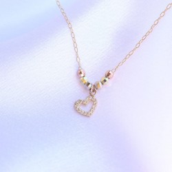 Gargantilla «Brillante Corazon» Oro 10k