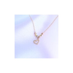 Gargantilla «Brillante Corazon» Oro 10k