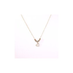 Gargantilla «Brillante Corazon» Oro 10k