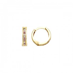 Huggie Piedras Rosas 1.0 cm