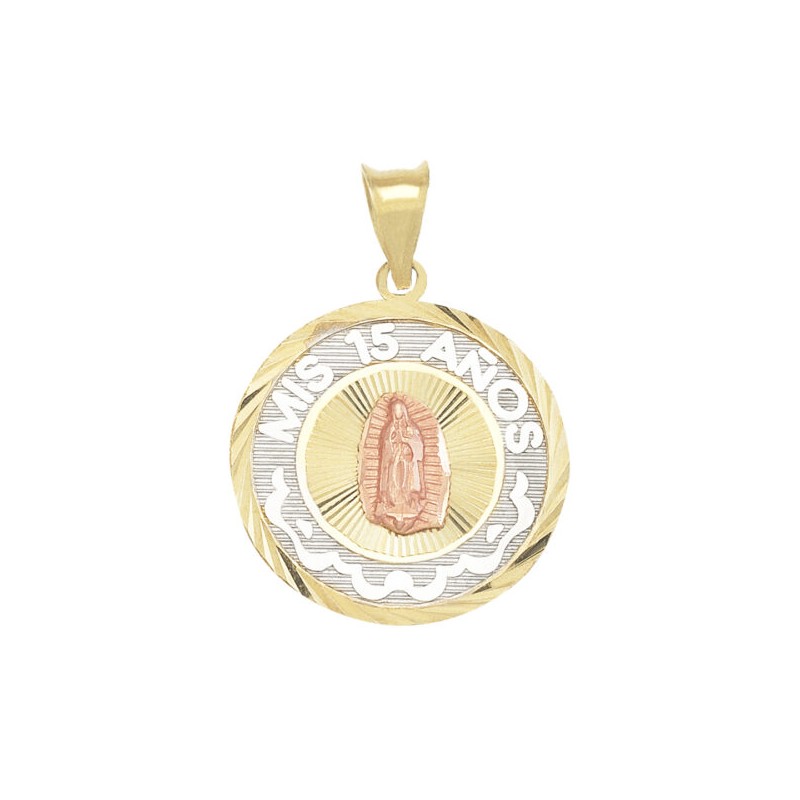 Medalla «15 AÑOS VIRGEN GUADALUPE» oro 10k