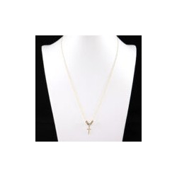 Gargantilla de dama “Cruz Dorada” Oro 10k