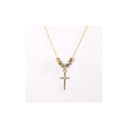 Gargantilla de dama “Cruz Dorada” Oro 10k
