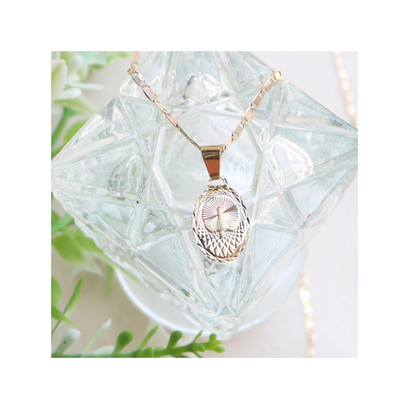 Medalla Oval Espíritu Santo y Cadena Gucci