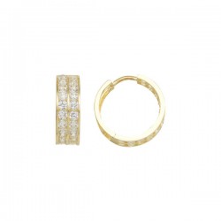 Huggie doble hilera 2.0 cm