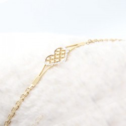 Pulsera «CORAZON RADIANTE» Oro 10k