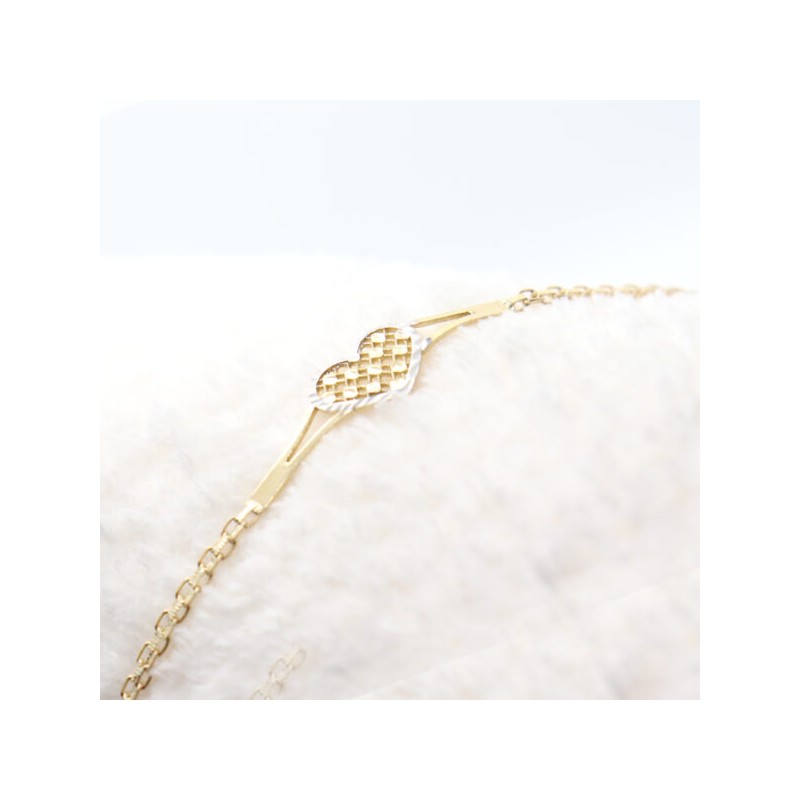 Pulsera «CORAZON RADIANTE» Oro 10k