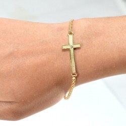 Pulsera de Dama «Cruz» Oro 10k