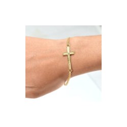 Pulsera de Dama «Cruz» Oro 10k