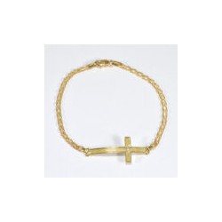 Pulsera de Dama «Cruz» Oro 10k
