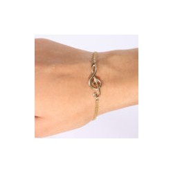 Pulsera de dama “Nota Musical” Oro 10k