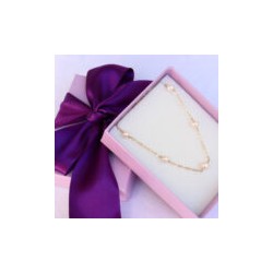 Pulsera de Dama «ENCANTO DE PERLAS» Oro 10k