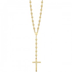 Rosario tres oros «Crucifixión Jesús» oro 10k