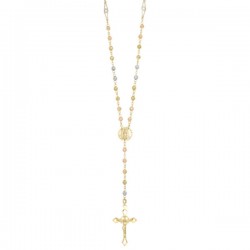 Rosario tres oros «Virgen Maria» oro 10k