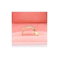 Anillo dama «ESTRELLA COLGANTE» Oro Italiano 10k