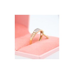 Anillo dama «ESTRELLA COLGANTE» Oro Italiano 10k