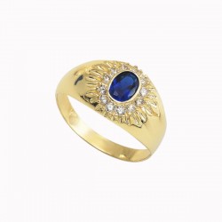Anillo de Caballero “AZUL” 10k