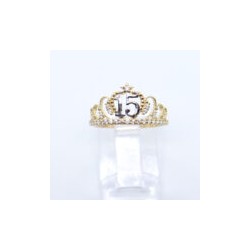 Anillo «TIARA XV AÑOS» oro 10k