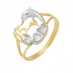 Anillo «XV AÑOS DELFIN» oro 10k