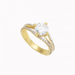 Anillo de compromiso  «TRES HILERAS» 10k