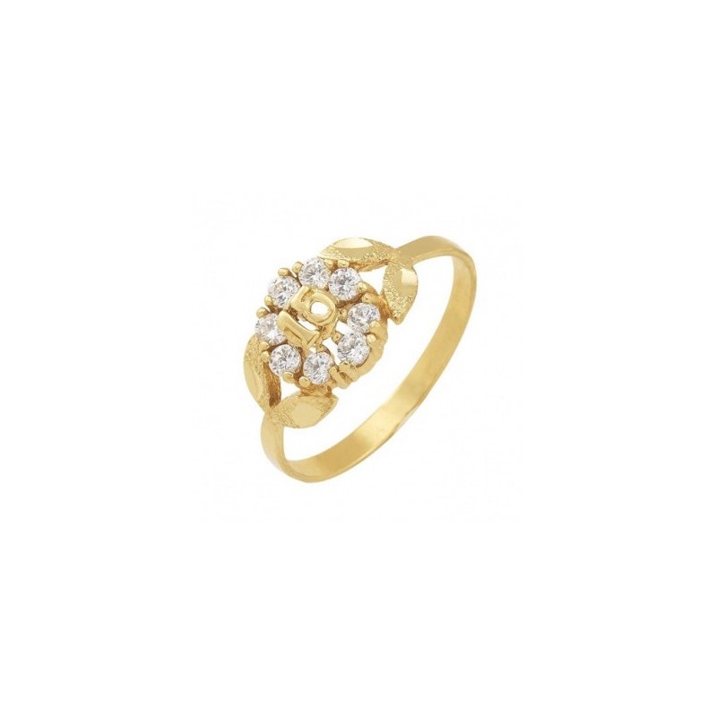 Anillo «XV AÑOS FLOR» oro 10k