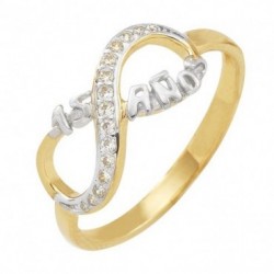 Anillo «XV AÑOS INFINITO» oro 10k