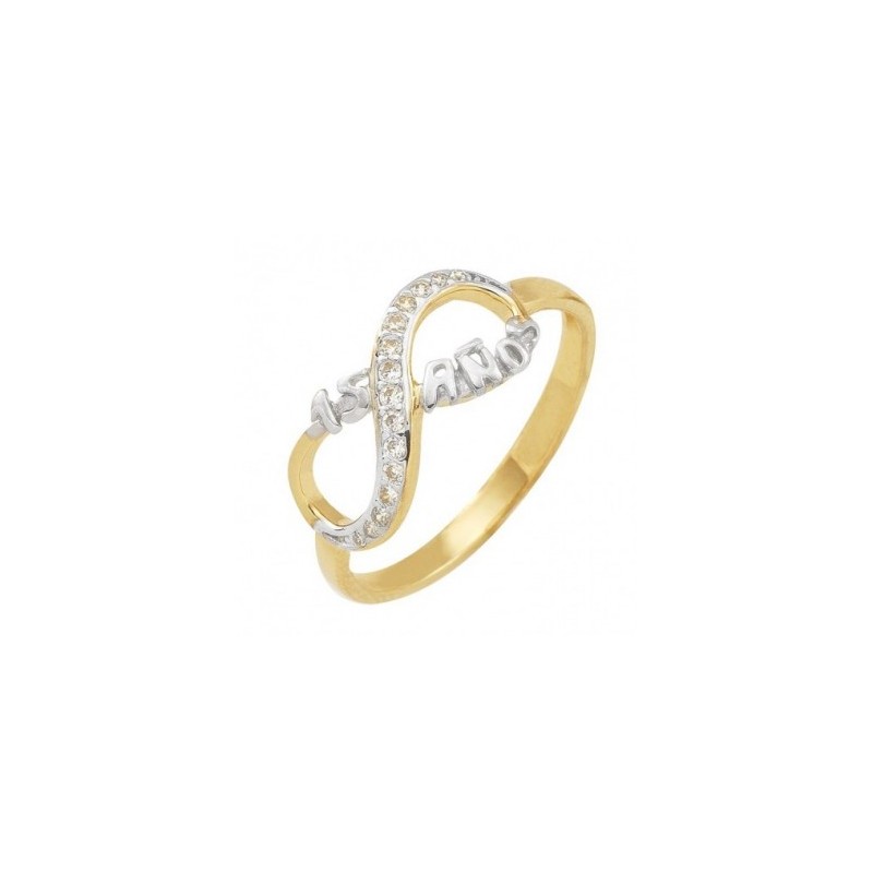 Anillo «XV AÑOS INFINITO» oro 10k