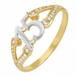 Anillo «XV AÑOS» oro 10k