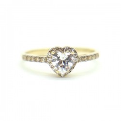 Anillo dama «CORAZÓN DE PRINCESA» Oro 10k