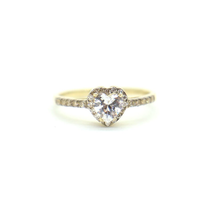 Anillo dama «CORAZÓN DE PRINCESA» Oro 10k