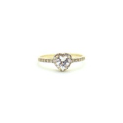 Anillo dama «CORAZÓN DE PRINCESA» Oro 10k