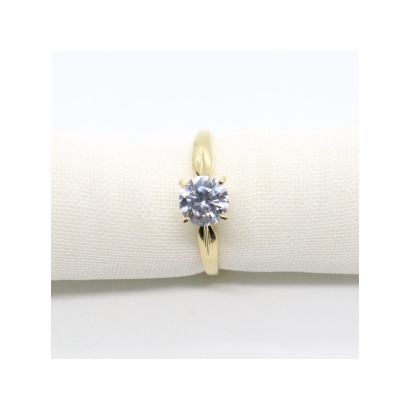 Anillo de compromiso#7 «Destellos Dorados» 10k