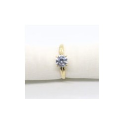 Anillo de compromiso#7 «Destellos Dorados» 10k