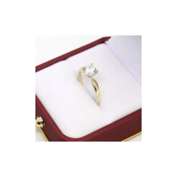 Anillo de compromiso#7 «Destellos Dorados» 10k