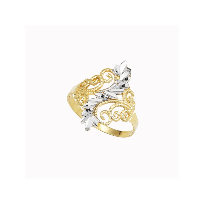 Anillo de Dama “BRILLANTE” Tres Oros 10k