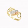 Anillo de Dama “CORAZON” Tres Oros 10k