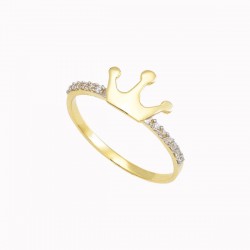 Anillo de Dama “CORONA” 10k