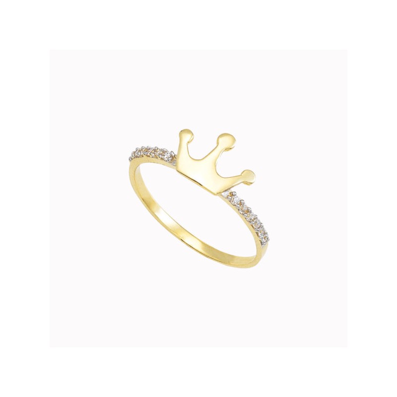 Anillo de Dama “CORONA” 10k