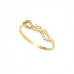 Anillo de dama “CRUZADO” 10k