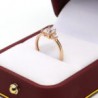 Anillo de compromiso #6.5 «TRIADA ROSA» 14k